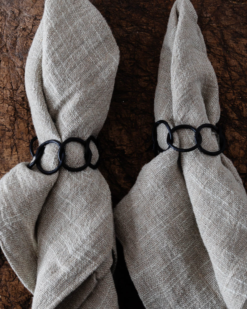 Iron Link Napkin Rings (Set of 4) - Lone Fox