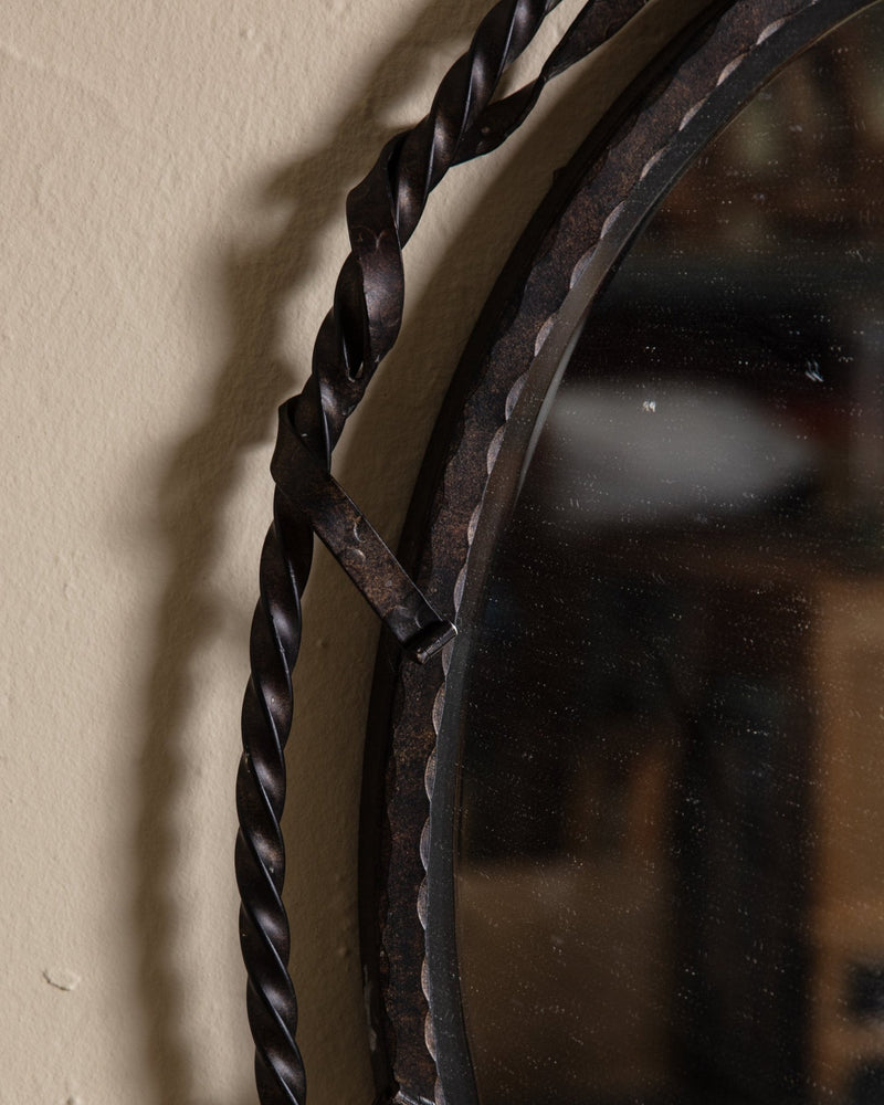 Iron Ribbon Wrapped Wall Mirror - Lone Fox