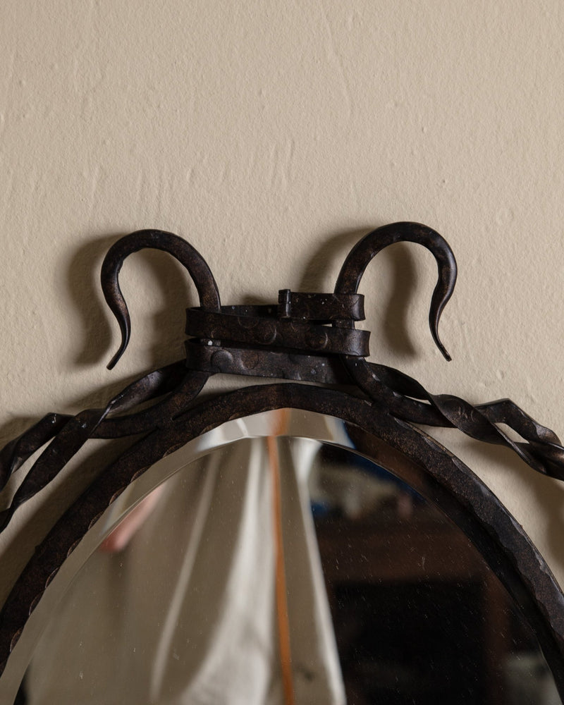 Iron Ribbon Wrapped Wall Mirror - Lone Fox