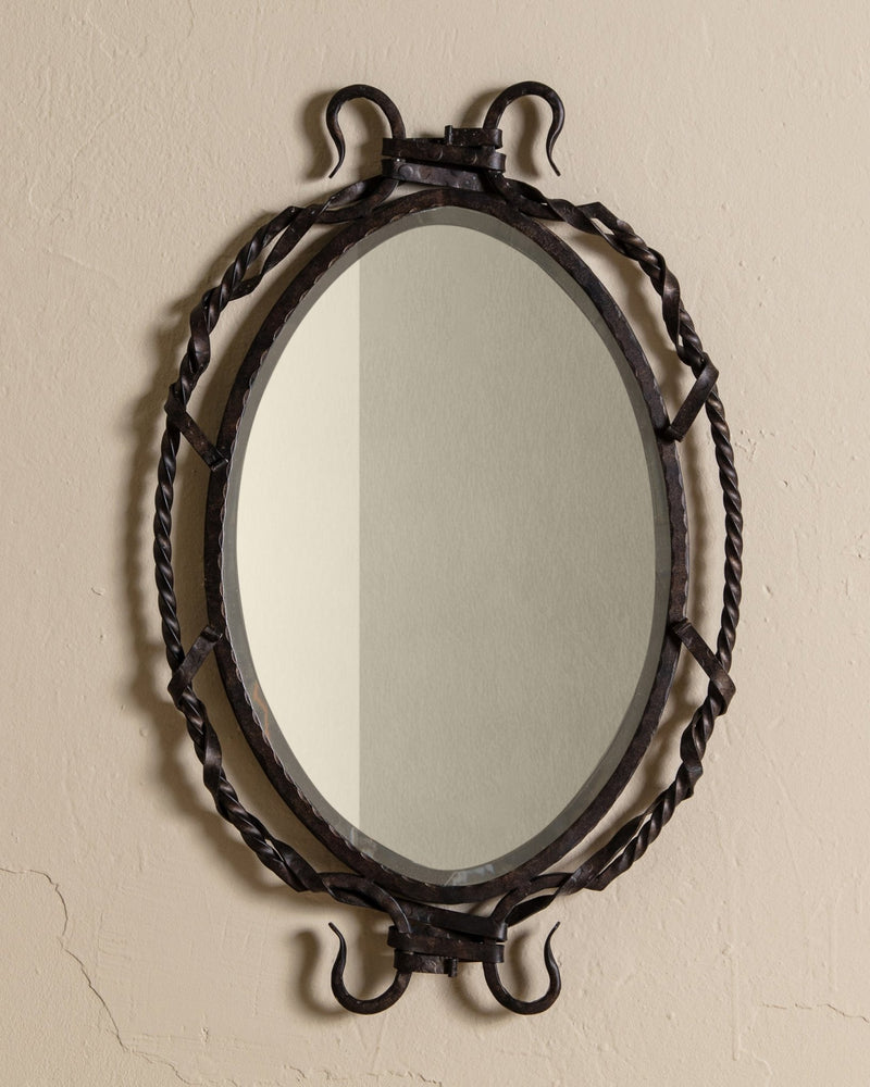 Iron Ribbon Wrapped Wall Mirror - Lone Fox