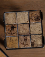 Iron & Tile Side Tables Manner of Roger Capron, France, 1970's (2 Available) - Lone Fox