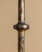 Iron Tripod Candlestick Floor Lamp, France, Early 20th Century - Lone Fox