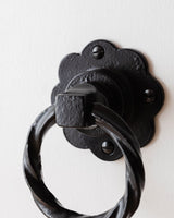 Iron Twisted Rose Gate Handle - Lone Fox