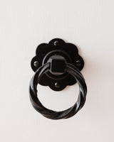 Iron Twisted Rose Gate Handle - Lone Fox