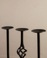 Iron Twisted Tripod Candleholder, 1970;s - Lone Fox