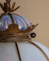 Italian Blown Glass & Metal Pendant Light, 1950s - Lone Fox