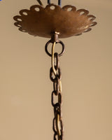 Italian Blown Glass & Metal Pendant Light, 1950s - Lone Fox