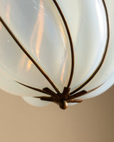 Italian Blown Glass & Metal Pendant Light, 1950s - Lone Fox