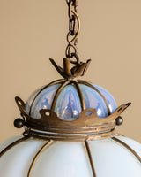 Italian Blown Glass & Metal Pendant Light, 1950s - Lone Fox