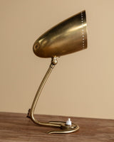 Italian Brass Bullet Shade Desk Lamp, Italy, 1950s - Lone Fox