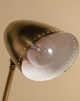 Italian Brass Bullet Shade Desk Lamp, Italy, 1950s - Lone Fox