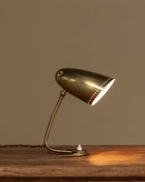 Italian Brass Bullet Shade Desk Lamp, Italy, 1950s - Lone Fox