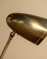 Italian Brass Bullet Shade Desk Lamp, Italy, 1950s - Lone Fox