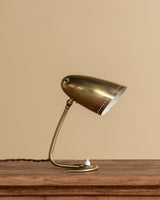 Italian Brass Bullet Shade Desk Lamp, Italy, 1950s - Lone Fox