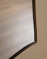 Italian Brass Crest Mirror, Manner of Gio Ponti, 1960's - Lone Fox