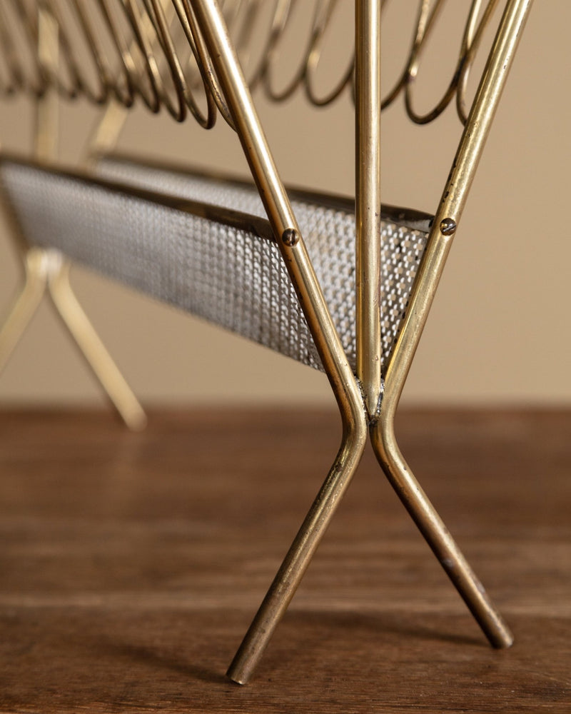 Italian Brass Magazine Rack, 1950's – Lone Fox