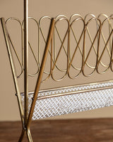 Italian Brass Magazine Rack, 1950's - Lone Fox