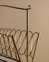 Italian Brass Magazine Rack, 1950's - Lone Fox