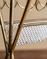 Italian Brass Magazine Rack, 1950's - Lone Fox
