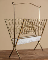 Italian Brass Magazine Rack, 1950's - Lone Fox