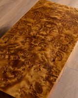 Italian Burl Wood Coffee Table w/ Plinth Base , 1970's - Lone Fox