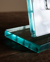 Italian Glass Picture Frame with Scalloped Silver Detail, 1950's - Lone Fox