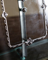 Italian Glass Picture Frame with Scalloped Silver Detail, 1950's - Lone Fox