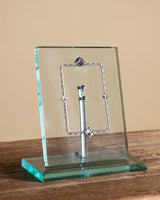 Italian Glass Picture Frame with Scalloped Silver Detail, 1950's - Lone Fox