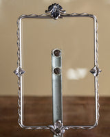 Italian Glass Picture Frame with Scalloped Silver Detail, 1950's - Lone Fox