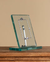 Italian Glass Picture Frame with Scalloped Silver Detail, 1950's - Lone Fox