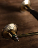 Italian Modernist Brass & Black Candelabra, 1950s - Lone Fox