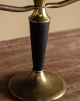 Italian Modernist Brass & Black Candelabra, 1950s - Lone Fox