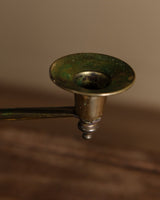 Italian Modernist Brass & Black Candelabra, 1950s - Lone Fox