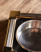 Italian Rope-Trim Chrome & Brass Ashtray, 1960s - Lone Fox