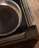 Italian Rope-Trim Chrome & Brass Ashtray, 1960s - Lone Fox