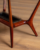 Italian Wood & Glass Coffee Table Manner of Gio Ponti, 1950's - Lone Fox