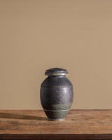 Japanese Studio Pottery Vessel w/ Lid, Signed - Lone Fox