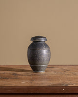 Japanese Studio Pottery Vessel w/ Lid, Signed - Lone Fox