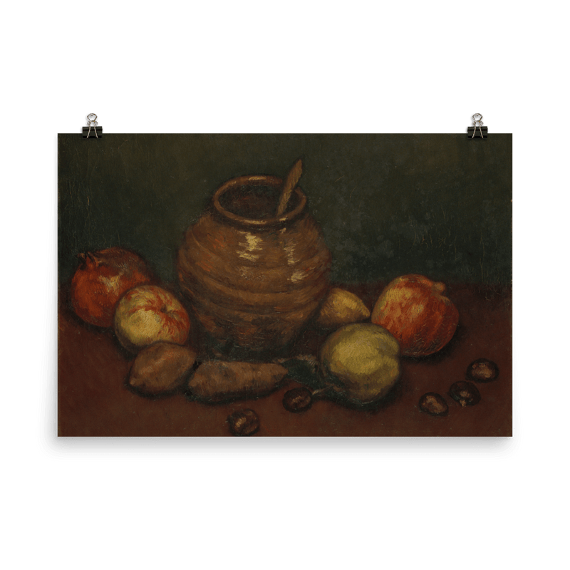 "Jar & Apples Still Life" Art Print - Lone Fox