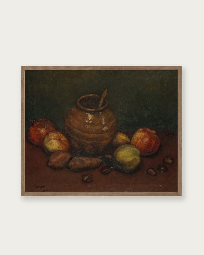 "Jar & Apples Still Life" Art Print - Lone Fox