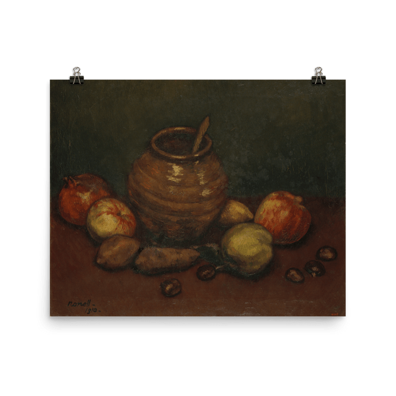 "Jar & Apples Still Life" Art Print - Lone Fox