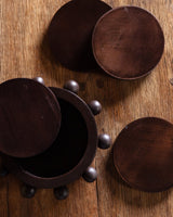 Kaiba Coaster Set in Acacia Wood - Lone Fox