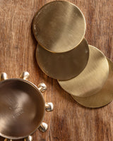 Kaiba Coaster Set in Brass - Lone Fox
