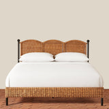 Lacoste Rattan & Iron King Bed - Lone Fox
