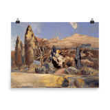 "Landscape of the Moon's First Quarter" Art Print - Lone Fox