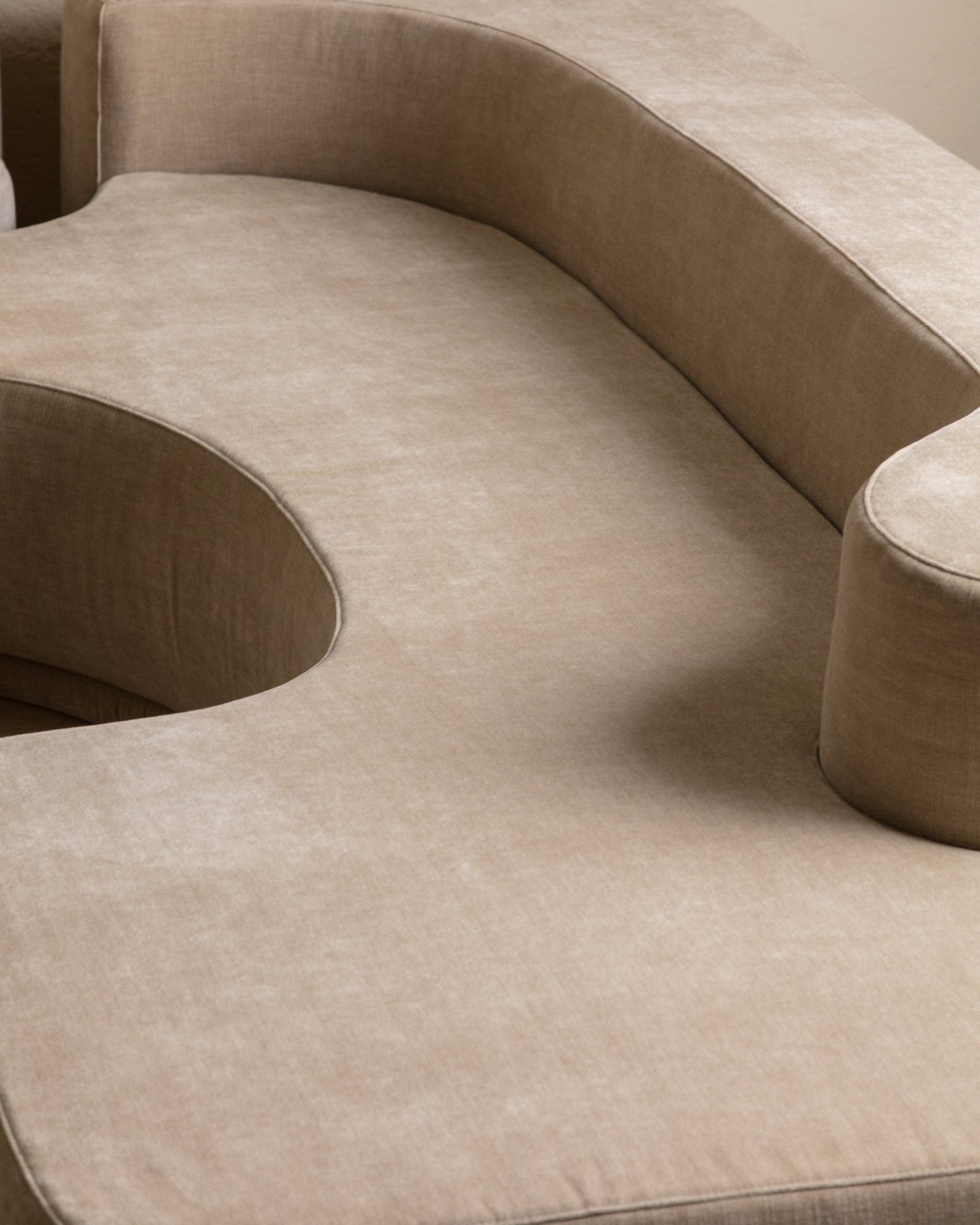 Lara Sectional in Ivory Chenille by Roberto Pamio & Renato Toso