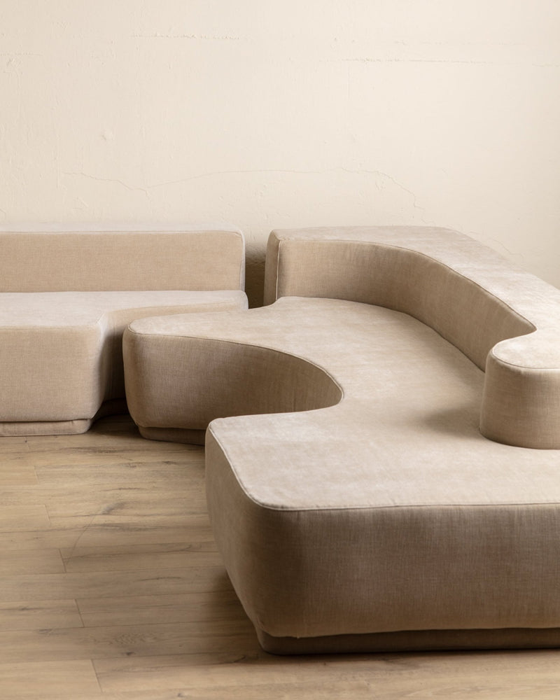 Lara Sectional in Ivory Chenille by Roberto Pamio & Renato Toso, Italy, 1958 - Lone Fox