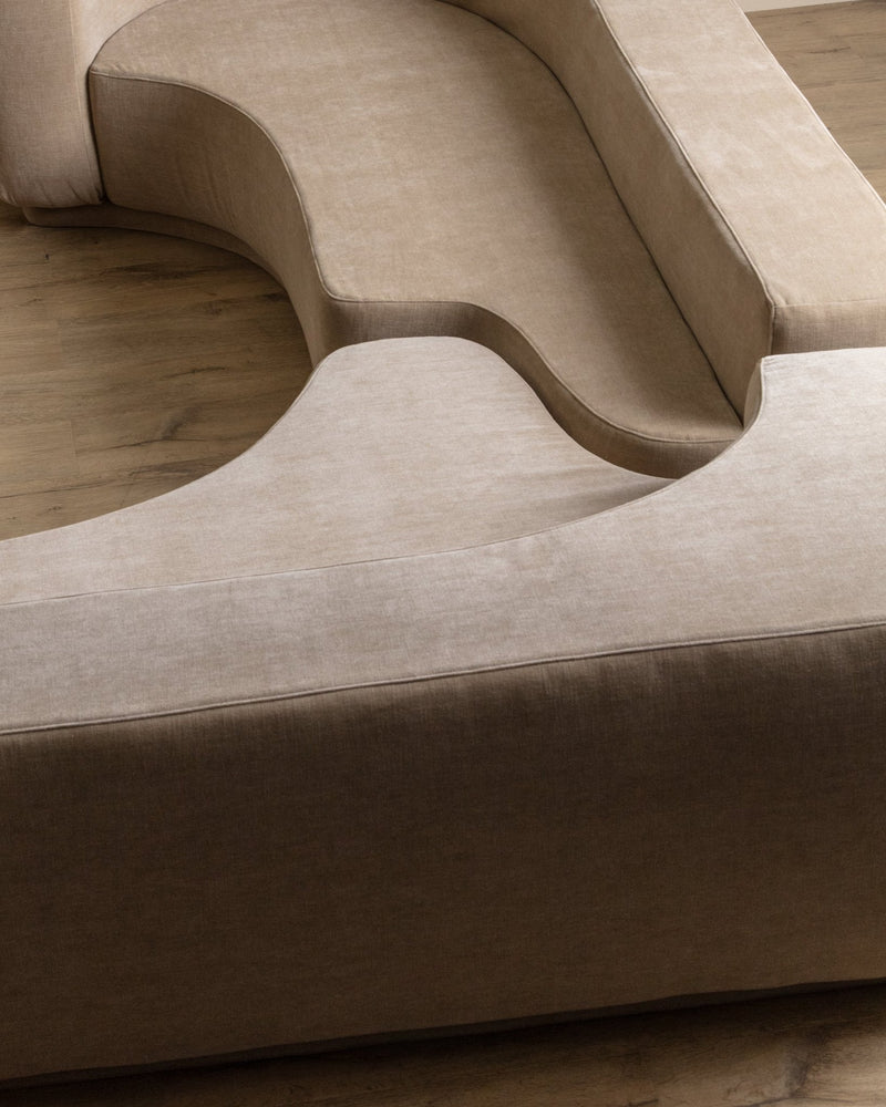Lara Sectional in Ivory Chenille by Roberto Pamio & Renato Toso, Italy, 1958 - Lone Fox