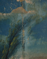 Large 18th Century Painted Wallpaper Panel "Fox Hunting Scene" Triptych, France - Lone Fox