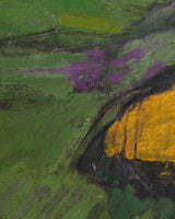 Large Abstract Landscape Oil Painting by Leon Goldin, United States, 1963 - Lone Fox